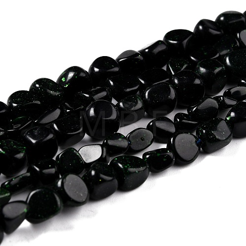 Synthetic Green Goldstone Beads Strands G-G018-15-1