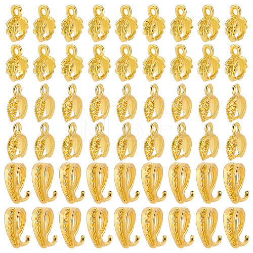 ARRICRAFT 150Pcs 3 Style Brass & Alloy Ice Pick Pinch Bails FIND-AR0004-74G-1