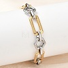 304 Stainless Steel Link Chain Bracelets for Women BJEW-A169-01GP-3