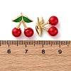 Cherry Brass ABS Plastic Pearl Stud Earrings EJEW-U062-04B-02G-5