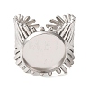 V-Shaped 304 Stainless Steel Cuff Ring Components SA-CBAC0DF-01D-P-2