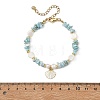 Shell Shape Alloy Enamel Charm Bracelets BJEW-JB13913-3