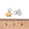 15Pcs Natural & Synthetic Gemstone Pendants PALLOY-JF05357-02-4