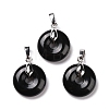 Natural Obsidian Pendants G-E059-01P-03-1