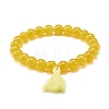 Dyed Natural Malaysia Jade Round Beads Stretch Bracelets Set BJEW-JB06956-4