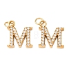 304 Stainless Steel with Crystal Rhinestone Charms RB-CBA5270-11G-M-1