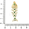 Brass Micro Pave Cubic Zirconia Charms KK-P345-05G-3