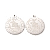 Non-Tarnish 304 Stainless Steel Pendants STAS-A074-03C-P-2