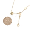 Brass Micro Pave Black Cubic Zirconia Column Bead and Love Disc Pendant Cable Chain Necklaces NJEW-JN05767-6