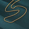 Brass Rope Chains Necklaces for Women NJEW-D302-03G-4