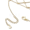 Brass Cable Chain Ring Bracelets for Women BJEW-JB11579-01-4