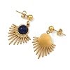 Natural Gemstone Stud Dangle Earrings EJEW-JE07269-01-4