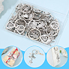 20Pcs Alloy Ballet Shoes & Dancing Girl & Heart Keychains KEYC-SC00043-6