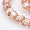 Pearl Luster Plated Glass Faceted Drum Beads Strands GLAA-A032-6mm-PL13-1