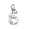 Brass Micro Pave Clear Cubic Zirconia Charms KK-P339-27P-06-1