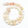 Natural White Jade Bead Strands G-R297-8mm-28-2