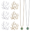2Pcs 2 Colors 1.2MM 304 Stainless Steel Round Snake Chain Necklaces NJEW-WR0001-11-1
