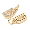 SHEGRACE Brass Micro Pave Clear Cubic Zirconia Pendants XGRQ29380-394G-D-2