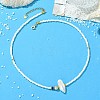 Natural Baroque Keshi Pearl Oval Glass Seed Beaded Necklaces for Women NJEW-JN06219-1