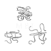  3pcs 3 styles Brass Adjustable Ring Findings FIND-FI0001-06P-1