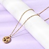 304 Stainless Steel Oval Pendant Necklaces & Bracelets & Stud Earrings Sets SJEW-P008-02G-2