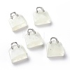 Watermelon Stone Glass Brass Pendants KK-E274-01P-023-1