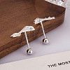 Brass Stud Earrings for Women WGD599F-01-3