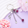 Glass Pearl & Alloy Keychian KEYC-YW00155-06-1