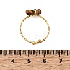 Adjustable 304 Stainless Steel Natural Tiger Eye Cuff Open Rings RJEW-P187-01G-02-5