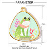 Printed 304 Stainless Steel Pendants STAS-OY002-16G-03-2