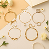 2Bags 10Pcs Iron & Alloy & Plastic Pearl Anklets & Charm Anklets for Women AJEW-HY0002-65B-3