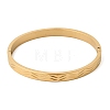 Chevron Engraved 304 Stainless Steel Hinged Bangles BJEW-D408-28G-2