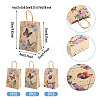 15Pcs 3 Styles Flower Butterfly Pattern Kraft Paper Bags CARB-TA0001-17-3