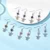 Angel with Star 304 Stainless Steel Dangle Earrings EJEW-JE06792-2
