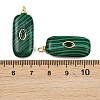 Synthetic Malachite Pendants KK-B157-43G-01-3