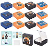 16Pcs 4 Patterns Square Halloween Foldable Creative Paper Gift Box CON-BC0007-01-1