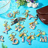 Alloy Resin Polygon Keychains KEYC-TADJ0002-03G-T-4