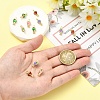 12Pcs 4 Colors Rack Plating Alloy Enamel Charms FIND-YW0012-51-5