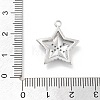 Brass Micro Pave Clear Cubic Zirconia Pendants ZIRC-I067-01C-3