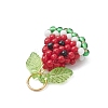 Glass Seed Beaded Triangle Watermelon Pendants PALLOY-MZ01017-4
