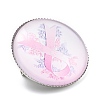 Breast Cancer Awareness Ribbon Glass Brooches JEWB-L019-01A-2