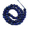 Dyed Natural White Jade Beads Strands G-T139-8mm-60-18-2