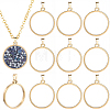 20Pcs 304 Stainless Steel Open Back Bezel Pendants PALLOY-BBC00009-1