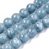 Dyed Natural Quartz Round Bead Strands X-G-R173-8mm-03-1