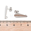 304 Stainless Steel Stud Earring Finding STAS-Z091-02P-04-3