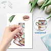 8 Sheets 8 Styles Coffee Theme PVC Waterproof Wall Stickers DIY-WH0345-067-3