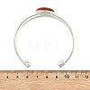 304 Stainless Steel Cuff Bangles for Women BJEW-JB14329-5