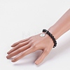 Natural Lava Rock Stretch Bracelets BJEW-JB03771-01-5