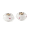 Lampwork & Brass Core European Beads LAMP-P019-01P-23-1