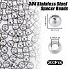 SUNNYCLUE 304 Stainless Steel Spacer Beads STAS-SC0006-87C-2
